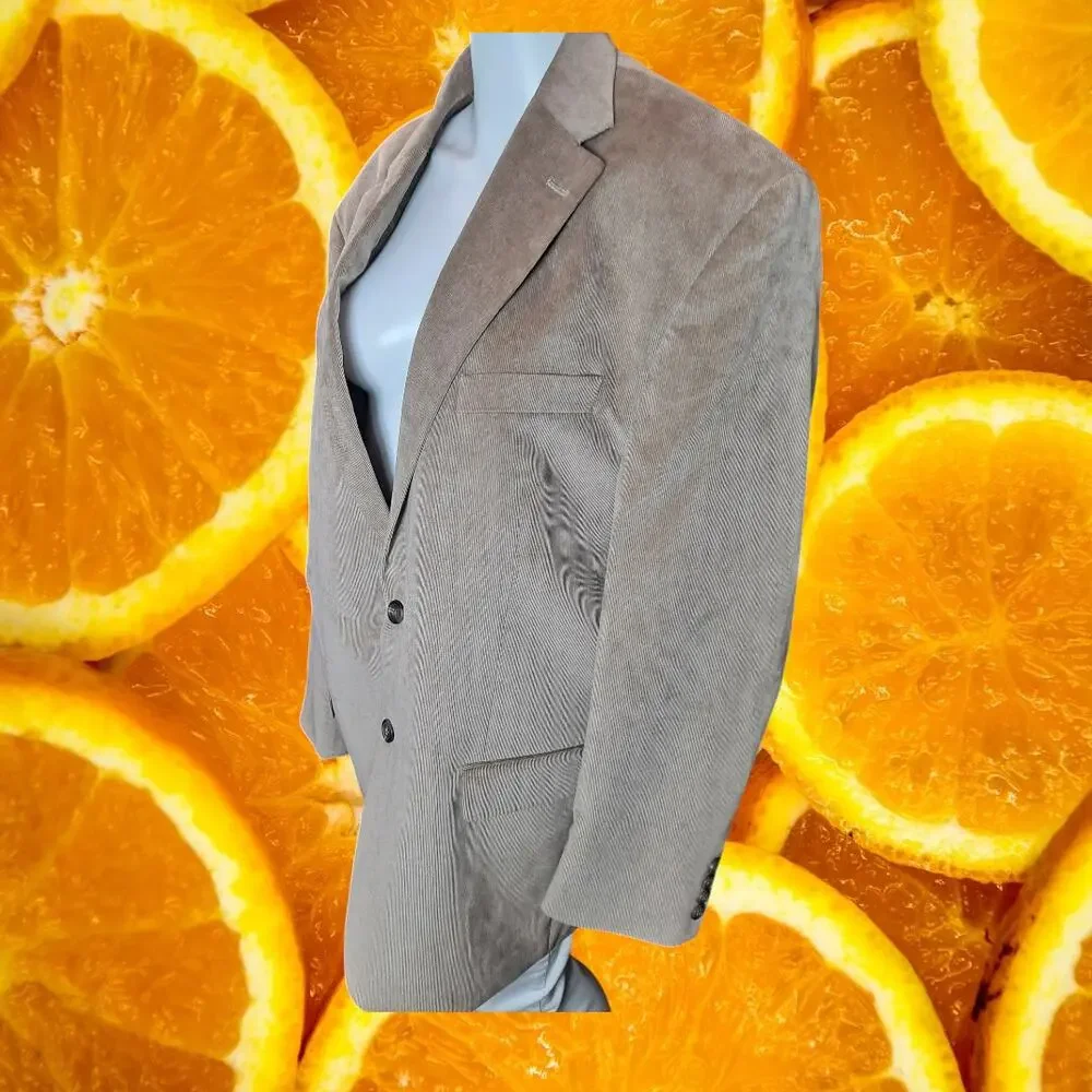 Lauren by Ralph‎ Lauren Men's Rustic Tan Stretch Corduroy Sport Coat Size 44R